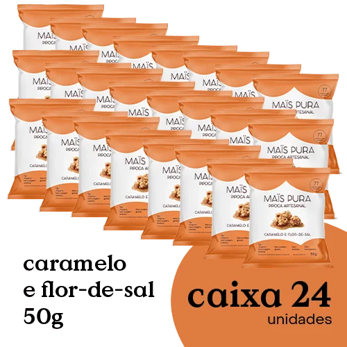 Pipoca Artesanal Mais Pura Caramelo & Flor de Sal 50g (24 unidades)