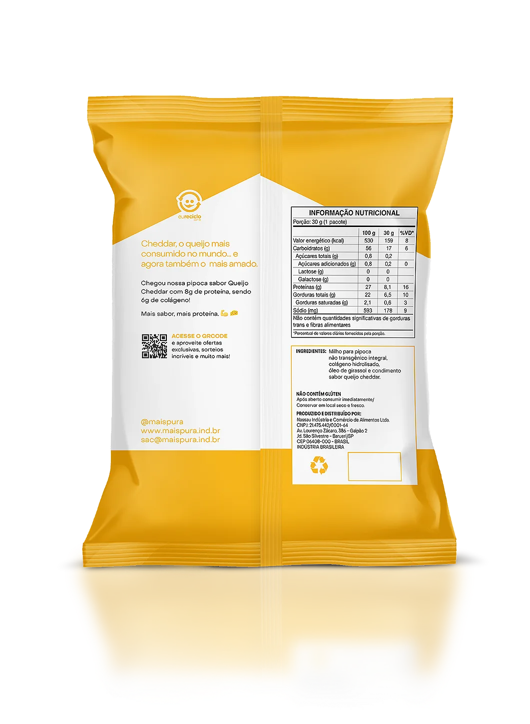 Caixa com 3 sabores de Pipocas PRO 30g e 50g (18 unidades) - Imagem 7