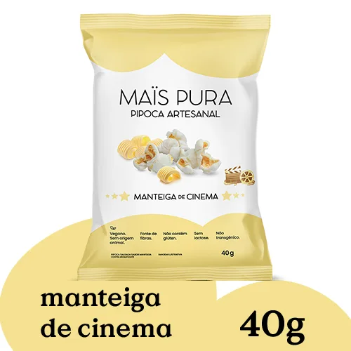 Caixa sortida pipocas grandes: 13 Tradicionais (40g e 100g) 3 PROS (30g e 50g)